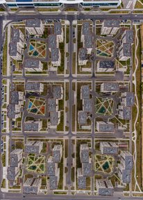 Drone photo of a Urban setting in Astana